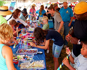 Craft tent at Lotus in the Park