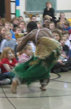 Rwandan musician at Helmsburg