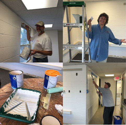 Clockwise from top left: Bill Holladay, LuAnne Holladay, Kevin Bird, supplies